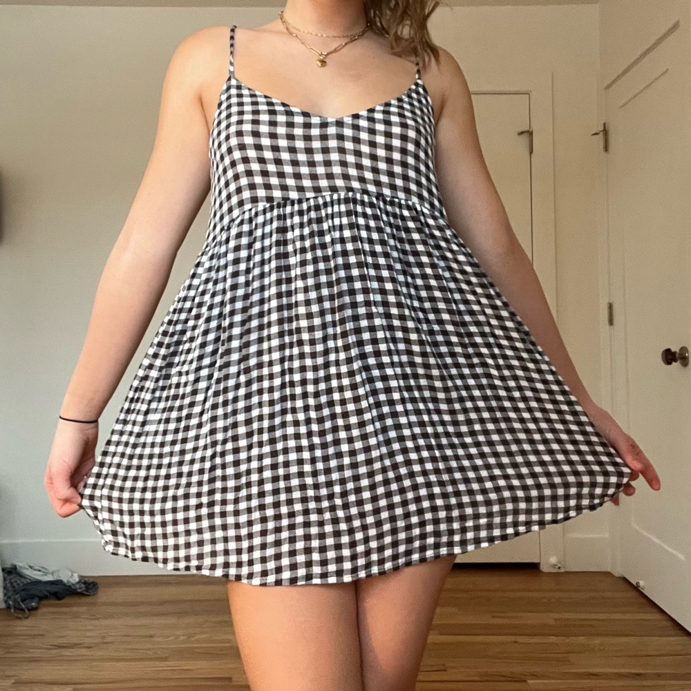 Gingham print sundress